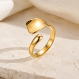 Talia Adjustable Gold Ring jewelry product view