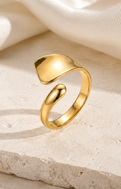 Talia Adjustable Gold Ring jewelry product view