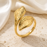 Noor Adjustable Gold Ring close detail