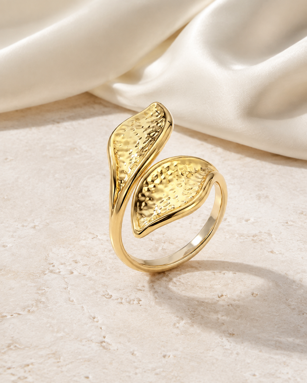Noor Adjustable Gold Ring jewelry product view