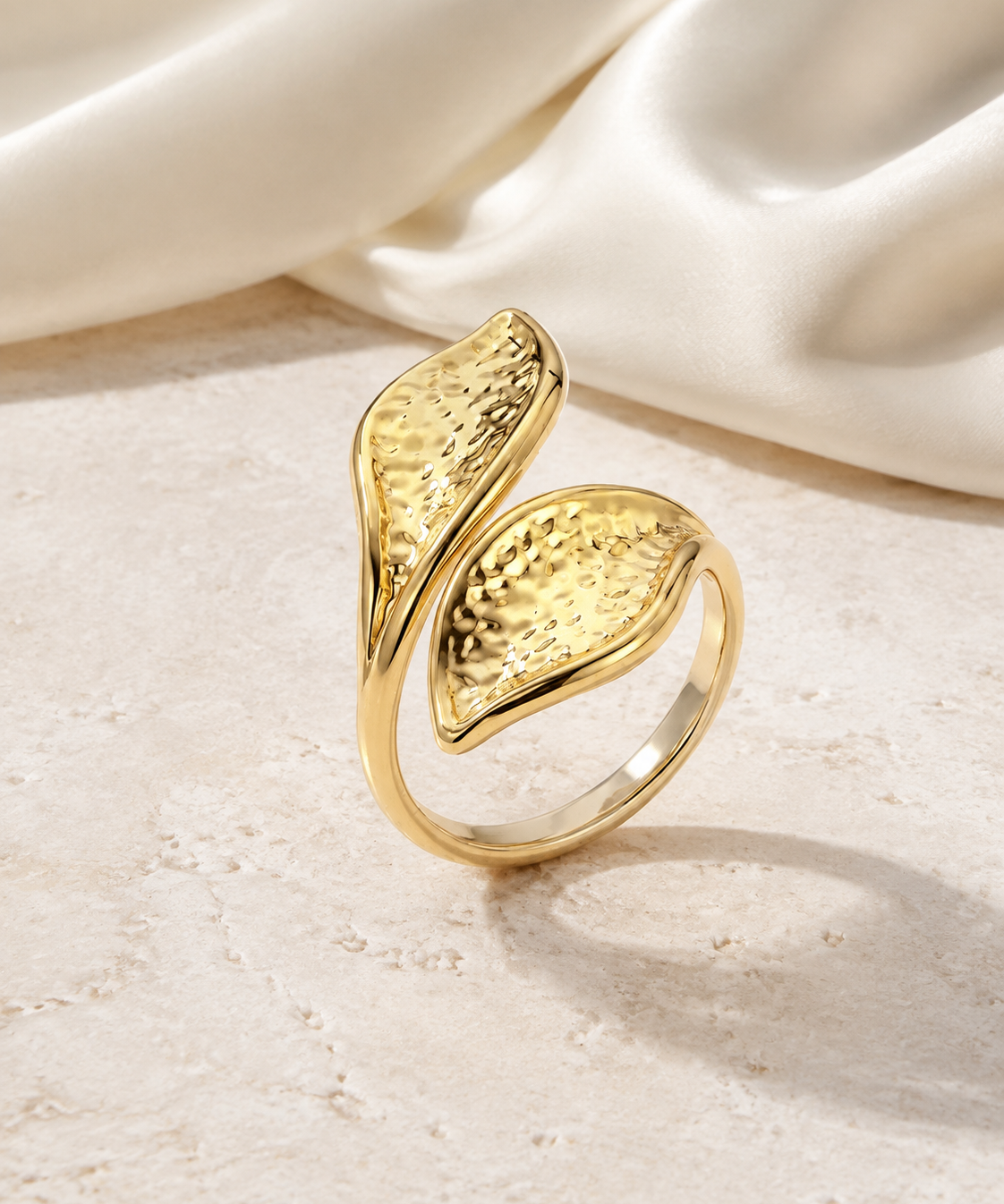 Noor Adjustable Gold Ring jewelry product view