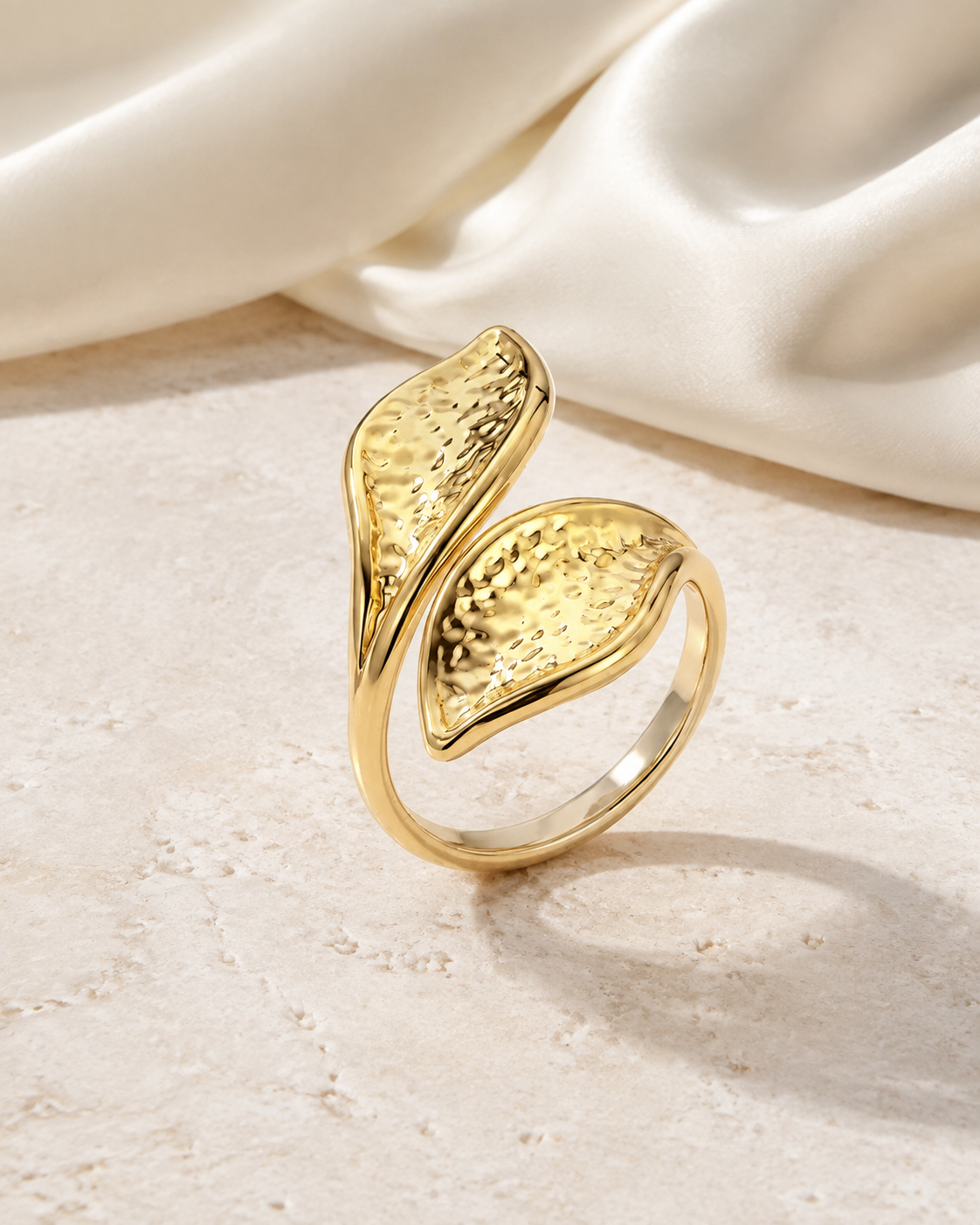 Noor Adjustable Gold Ring jewelry product view