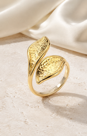 Noor Adjustable Gold Ring jewelry product view