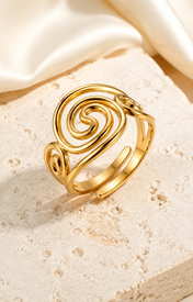 Freya Adjustable Gold Ring jewelry product view