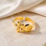 Liora Adjustable Gold Ring close detail