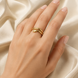Model wearing Ilona Adjustable Gold Ring