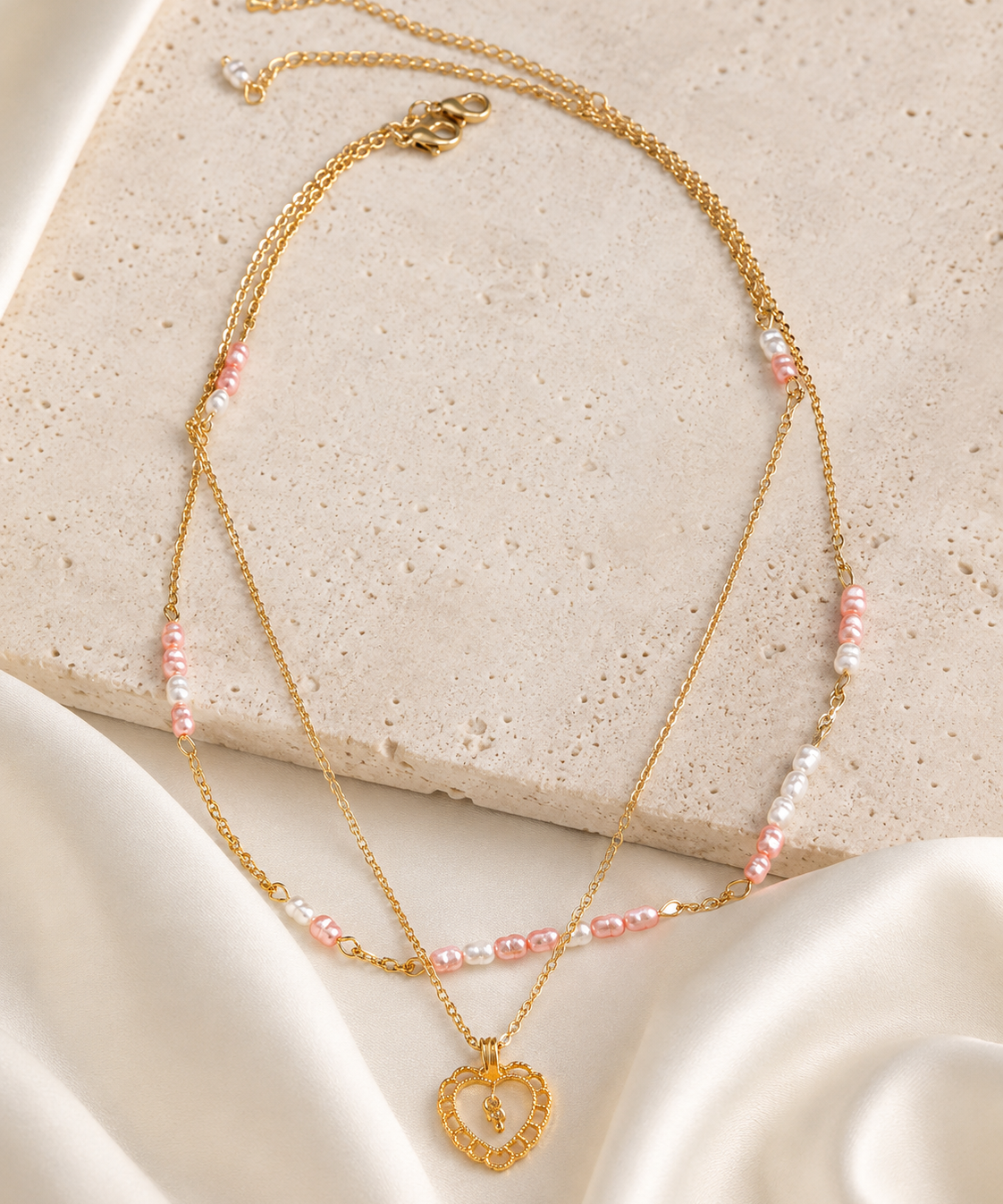 Liora Pearl Heart Necklace — Style Selection close detail
