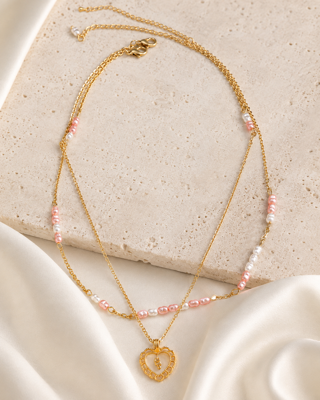 Liora Pearl Heart Necklace — Style Selection close detail