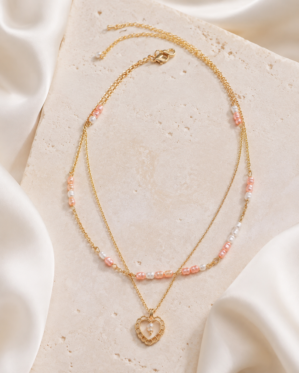 Liora Pearl Heart Necklace — Style Selection jewelry product view