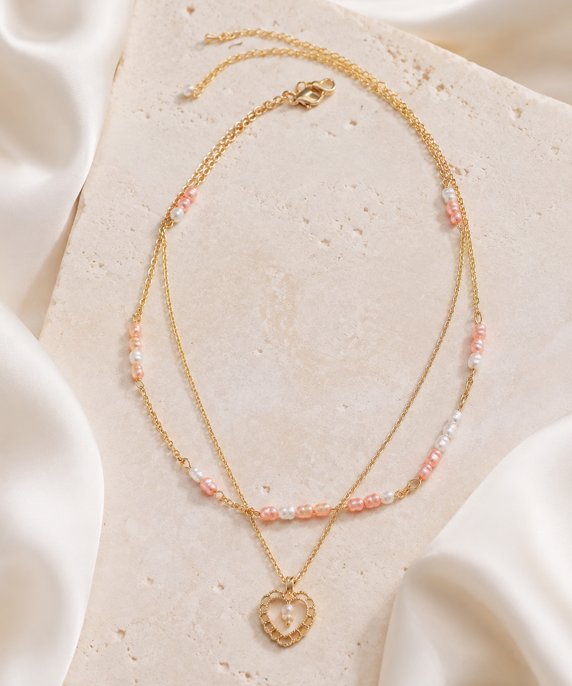 Liora Pearl Heart Necklace — Style Selection jewelry product view