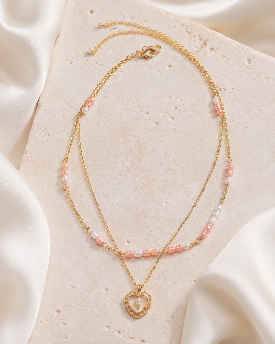 Liora Pearl Heart Necklace — Style Selection jewelry product view
