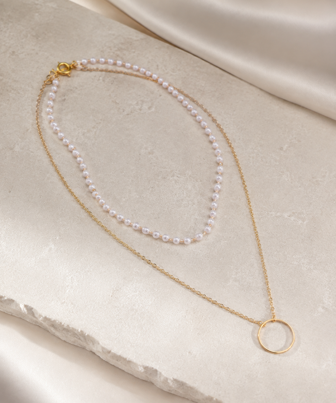 Liora Pearl Heart Necklace — Edition 1 close detail