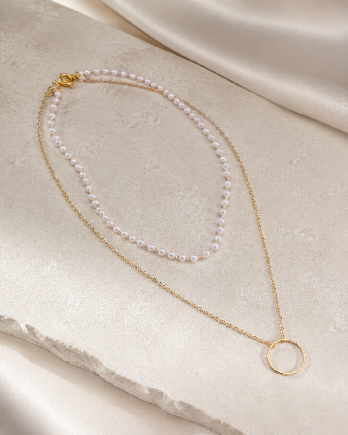 Liora Pearl Heart Necklace — Edition 1 close detail