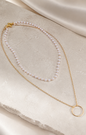 Liora Pearl Heart Necklace — Edition 1 close detail