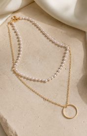 Liora Pearl Heart Necklace — Edition 1 jewelry product view