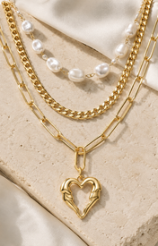 Liora Pearl Heart Necklace — Edition 2 close detail