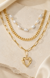 Liora Pearl Heart Necklace — Edition 2 jewelry product view