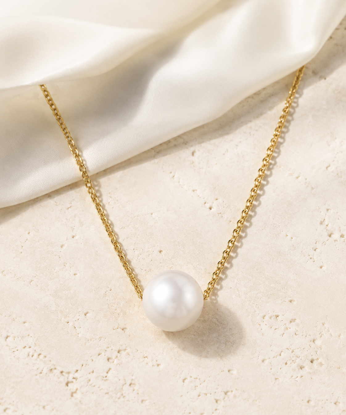 Liora Pearl Heart Necklace — Edition 3 close detail