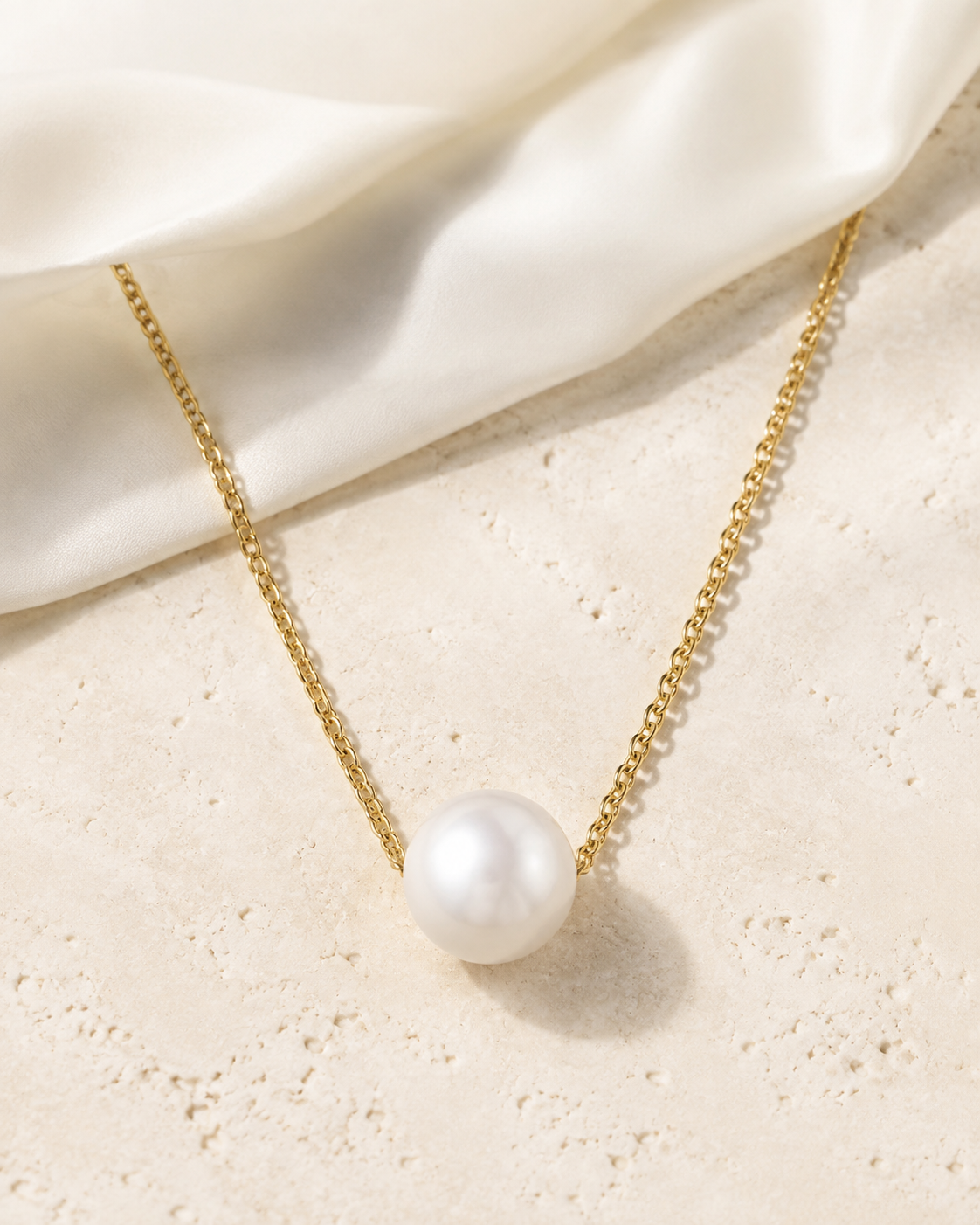 Liora Pearl Heart Necklace — Edition 3 close detail
