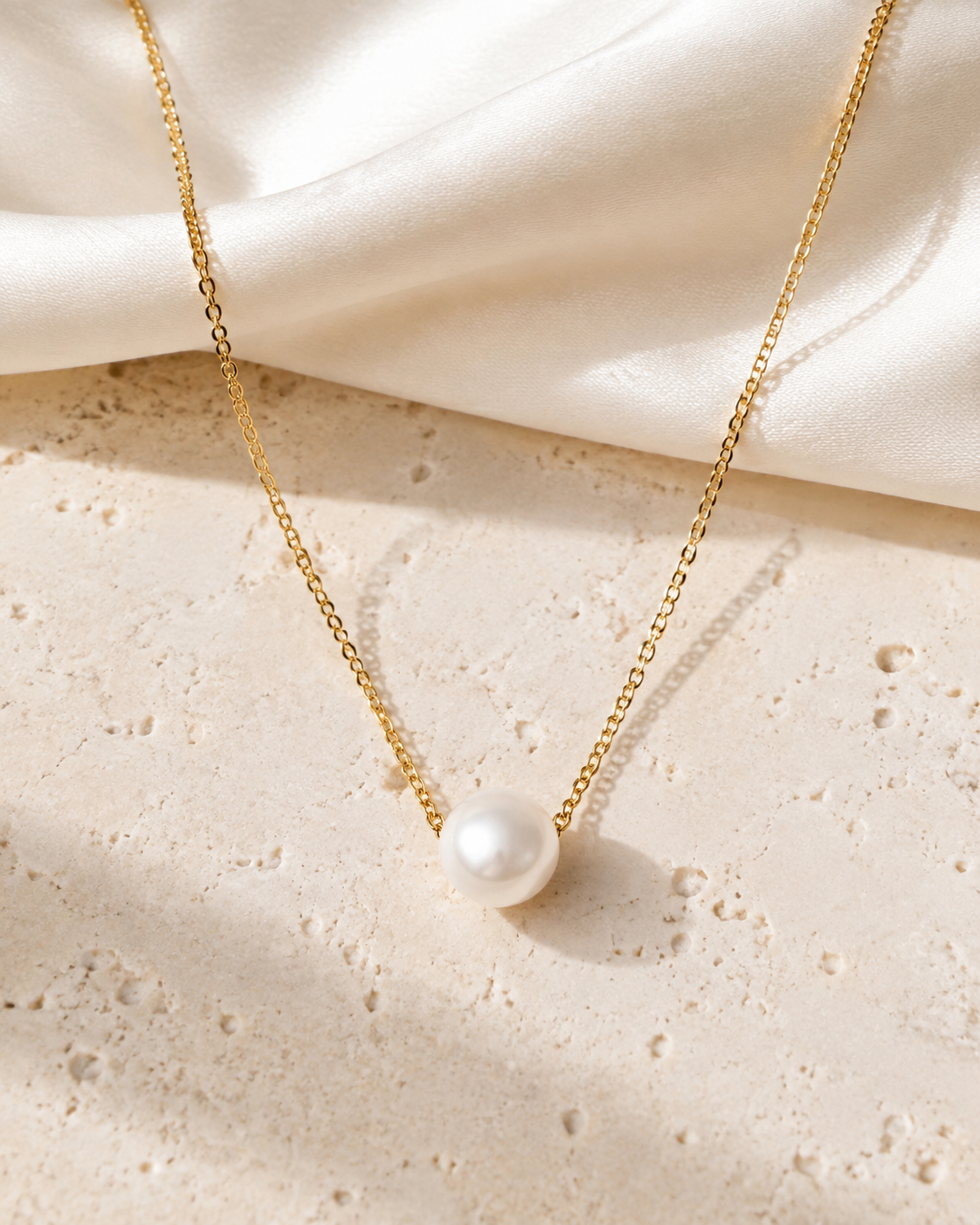 Liora Pearl Heart Necklace — Edition 3 jewelry product view