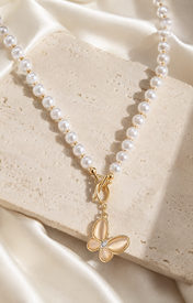 Liora Pearl Heart Necklace — No. 1 close detail