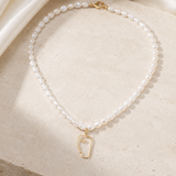 Liora Pearl Heart Necklace — No. 2 close detail