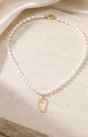 Liora Pearl Heart Necklace — No. 2 close detail