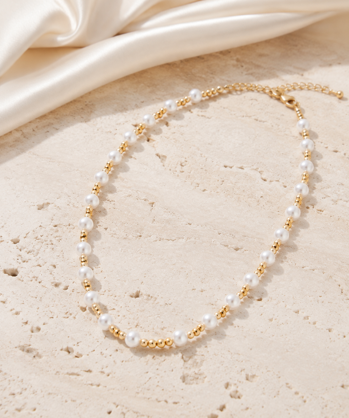 Liora Pearl Heart Necklace — No. 3 close detail