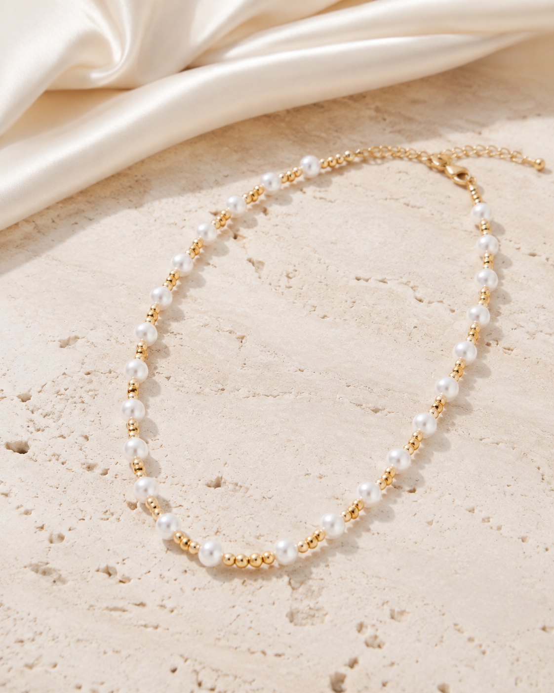 Liora Pearl Heart Necklace — No. 3 close detail