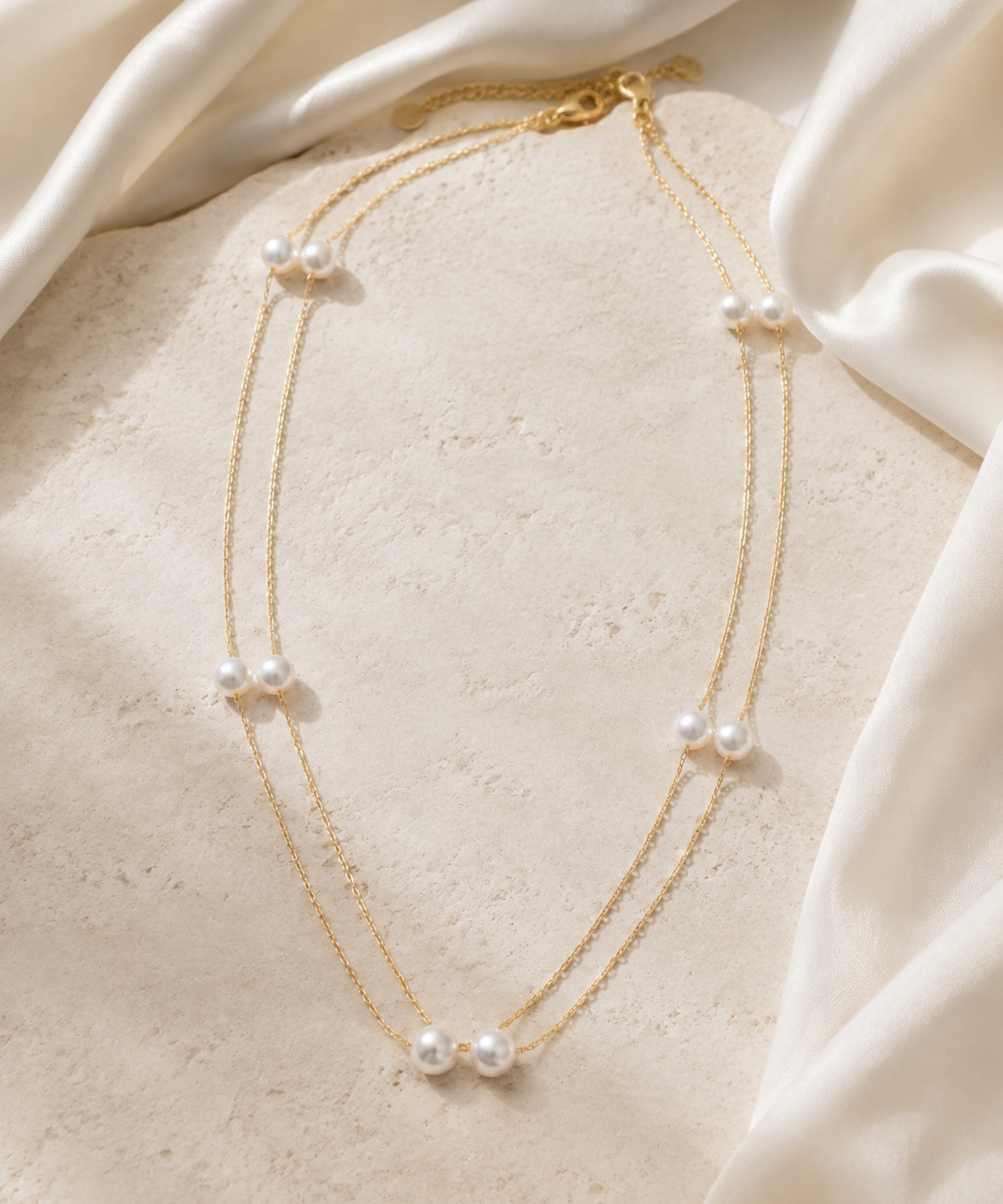 Liora Pearl Heart Necklace — No. 4 close detail