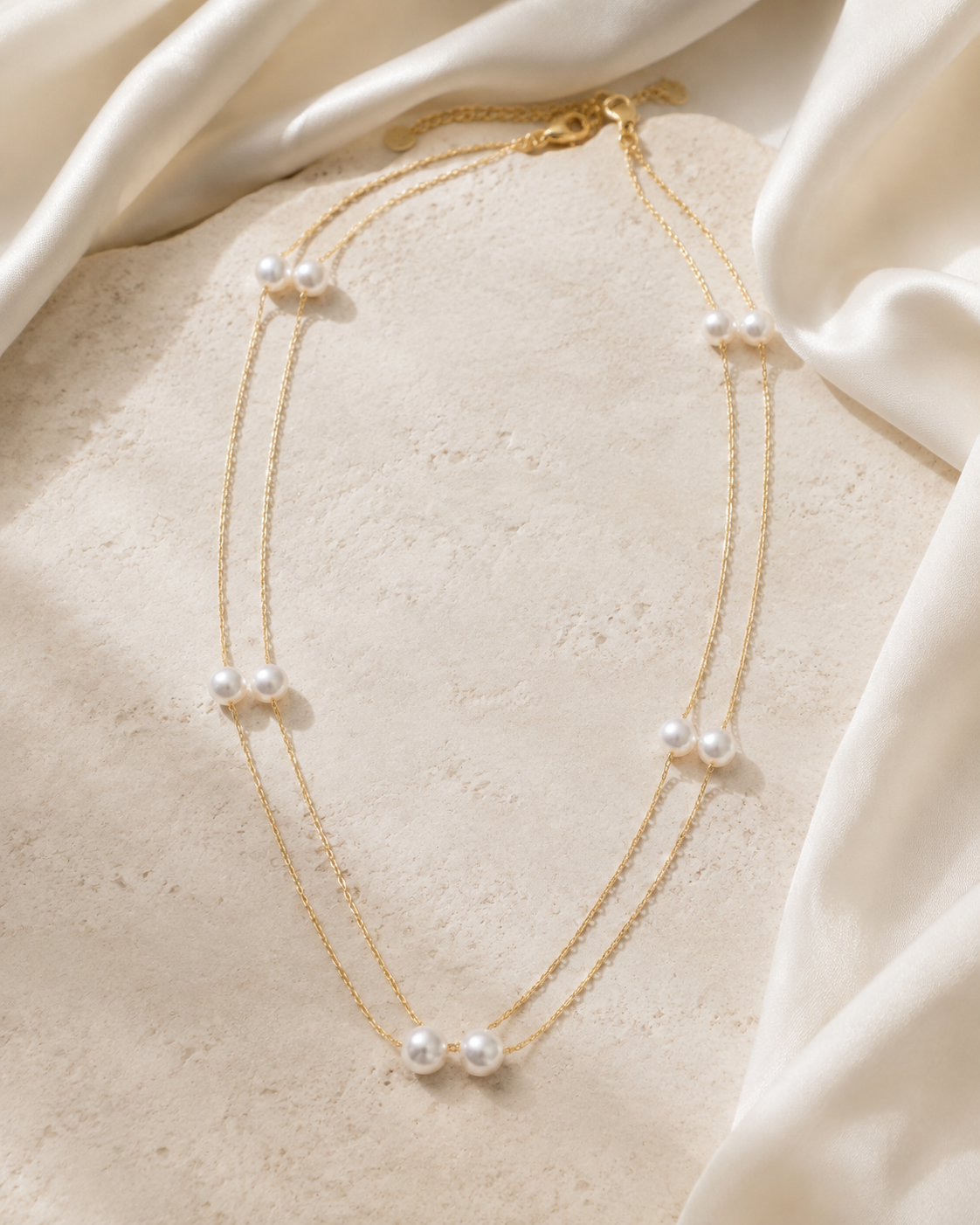 Liora Pearl Heart Necklace — No. 4 close detail
