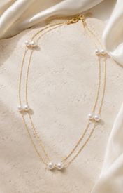 Liora Pearl Heart Necklace — No. 4 close detail