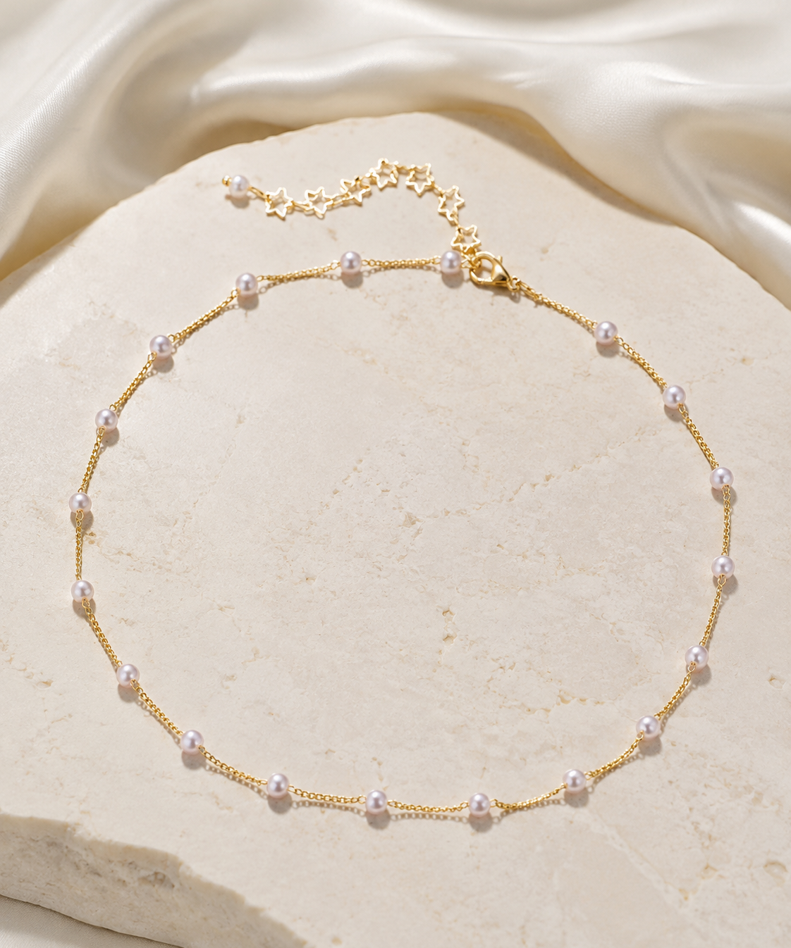Liora Pearl Heart Necklace — No. 60 close detail