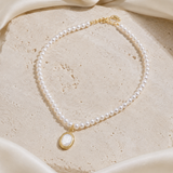 Liora Pearl Heart Necklace — No. 6 close detail