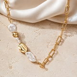 Liora Pearl Heart Necklace — No. 7 close detail
