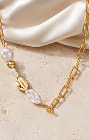 Liora Pearl Heart Necklace — No. 7 close detail