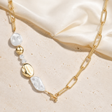 Liora Pearl Heart Necklace — No. 7 jewelry product view