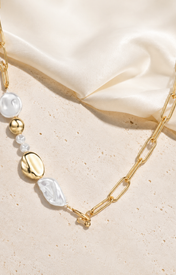 Liora Pearl Heart Necklace — No. 7 jewelry product view