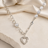 Liora Pearl Heart Necklace — No. 10 jewelry product view