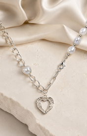 Liora Pearl Heart Necklace — No. 10 jewelry product view