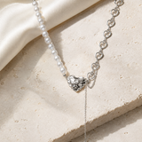Liora Pearl Heart Necklace — No. 11 close detail
