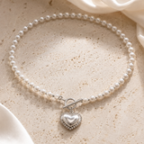 Liora Pearl Heart Necklace — Edition 4 close detail