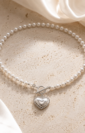 Liora Pearl Heart Necklace — Edition 4 close detail