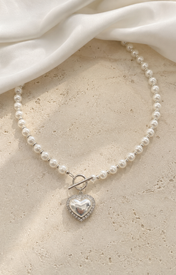 Liora Pearl Heart Necklace — Edition 4 jewelry product view
