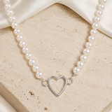 Liora Pearl Heart Necklace — Edition 5 close detail
