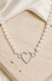 Liora Pearl Heart Necklace — Edition 5 close detail