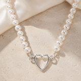 Liora Pearl Heart Necklace — Edition 5 jewelry product view