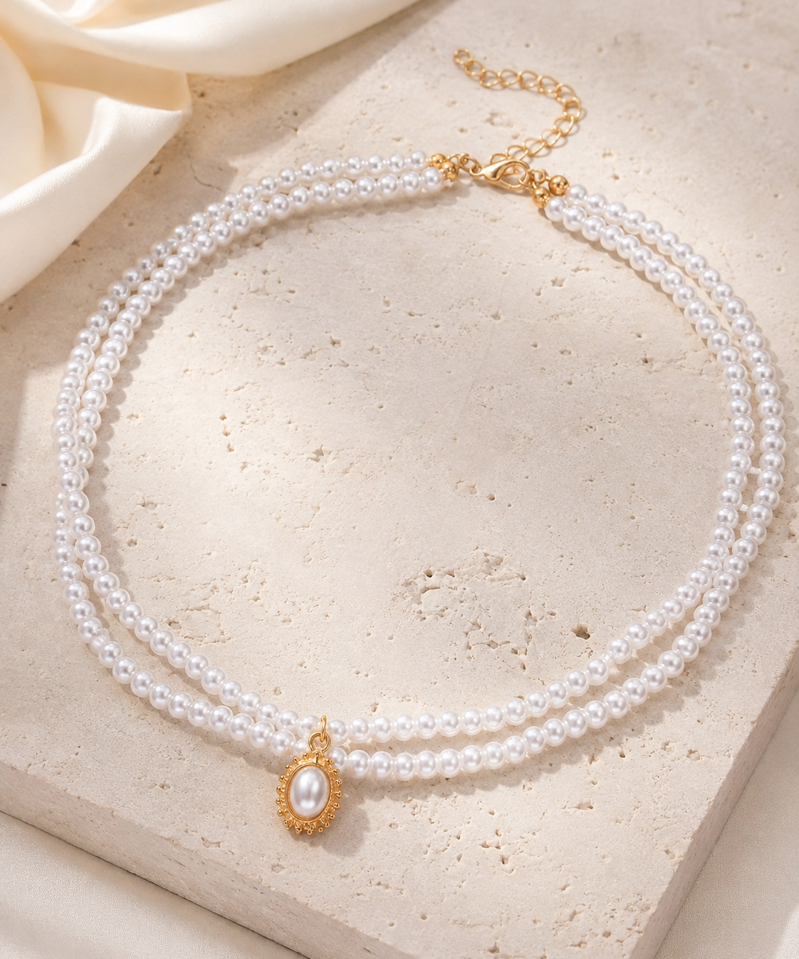 Liora Pearl Heart Necklace — Edition 6 close detail