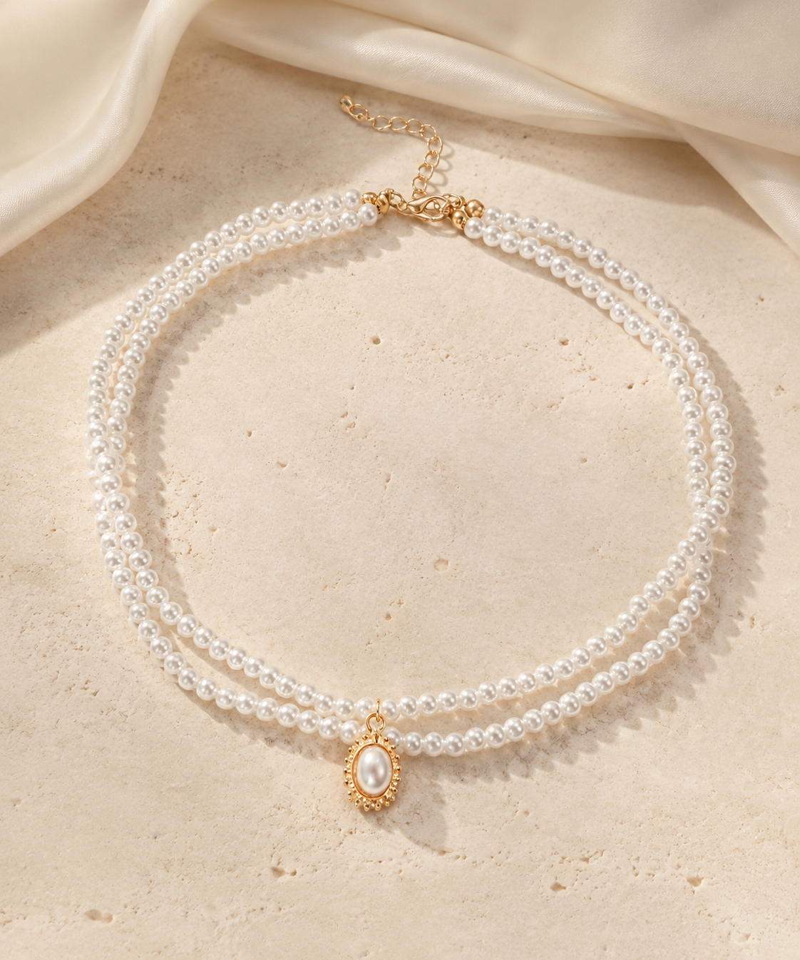 Liora Pearl Heart Necklace — Edition 6 jewelry product view