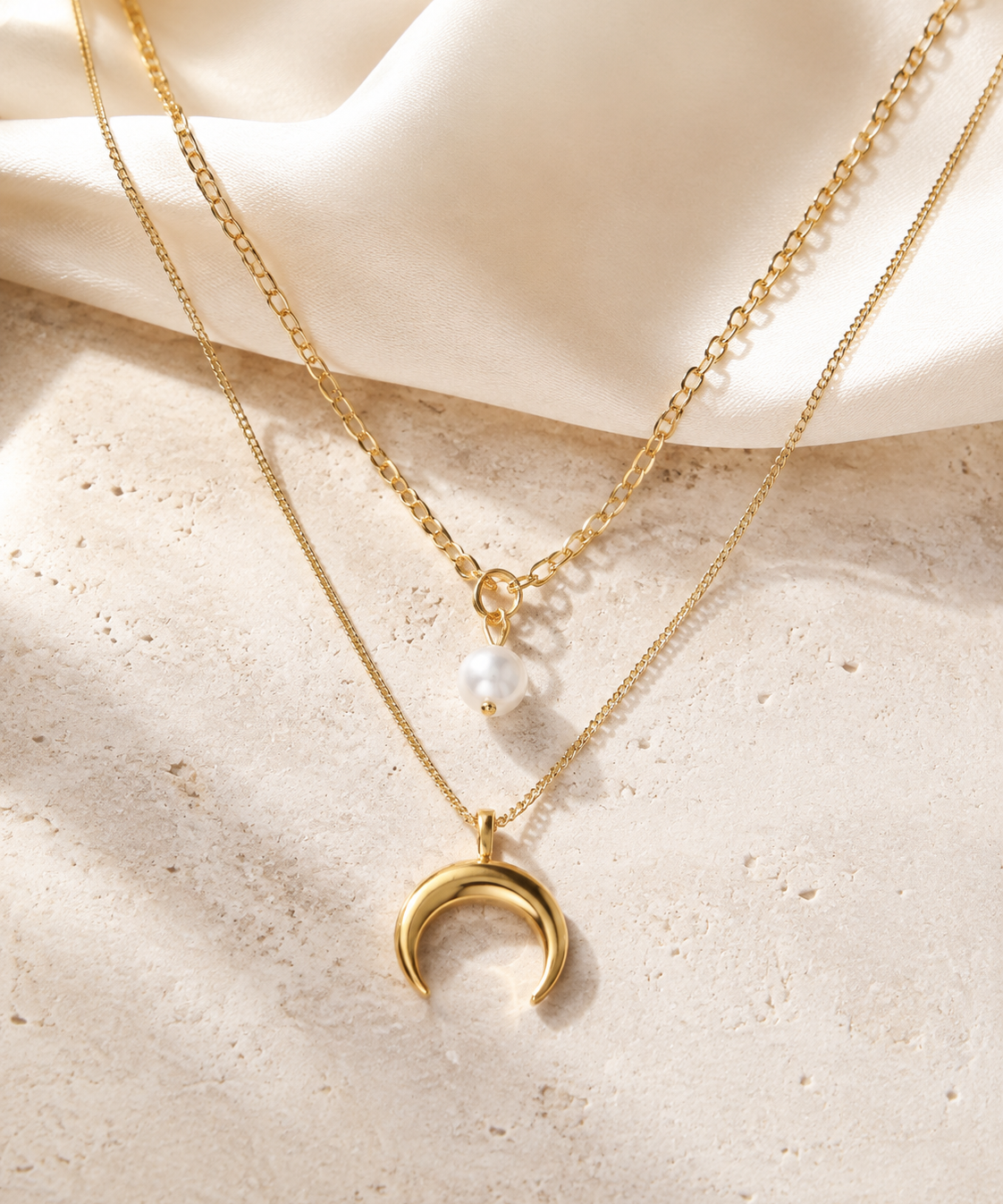 Liora Pearl Heart Necklace — Edition 7 close detail